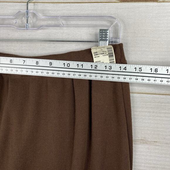 Saks Fifth Avenue Real Clothes Skirt Womens L Brown Sweater Knit Pull On VTG NWT - Picture 2 of 7